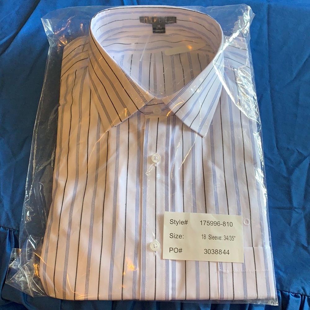 Four my Cintas Sz 18 34-35 Long Sleeve Dress Shirt